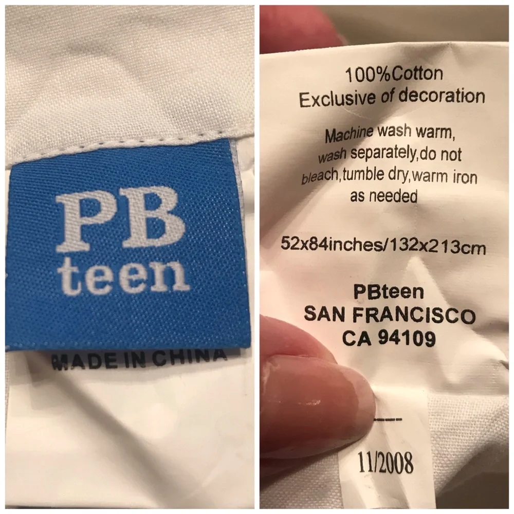 Pottery Barn Teen Suite Ribbon Blackout Curtain